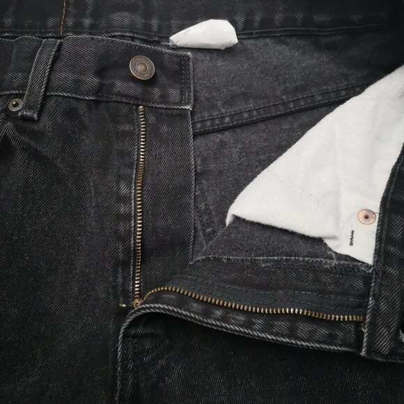 Levi's Men's Size 32 Waist Zipper & Button Closure Straight Leg Black Jeans - Picture 8 of 12